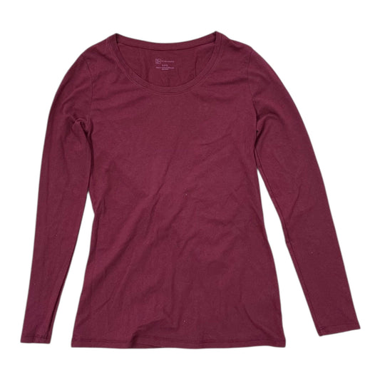 Top Ls Basic By No Boundaries In Maroon, Size:S