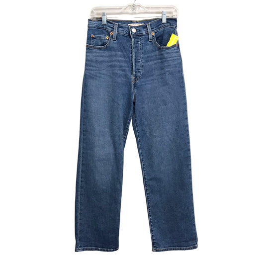 Jeans Straight By Levis In Blue Denim, Size:6