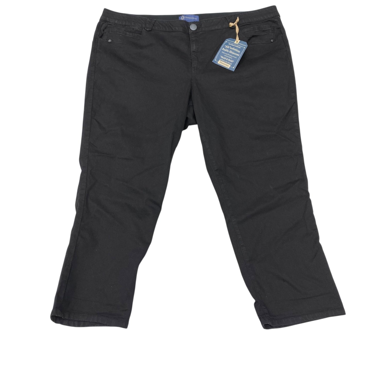 Jeans Straight By Democracy In Black Denim, Size:24