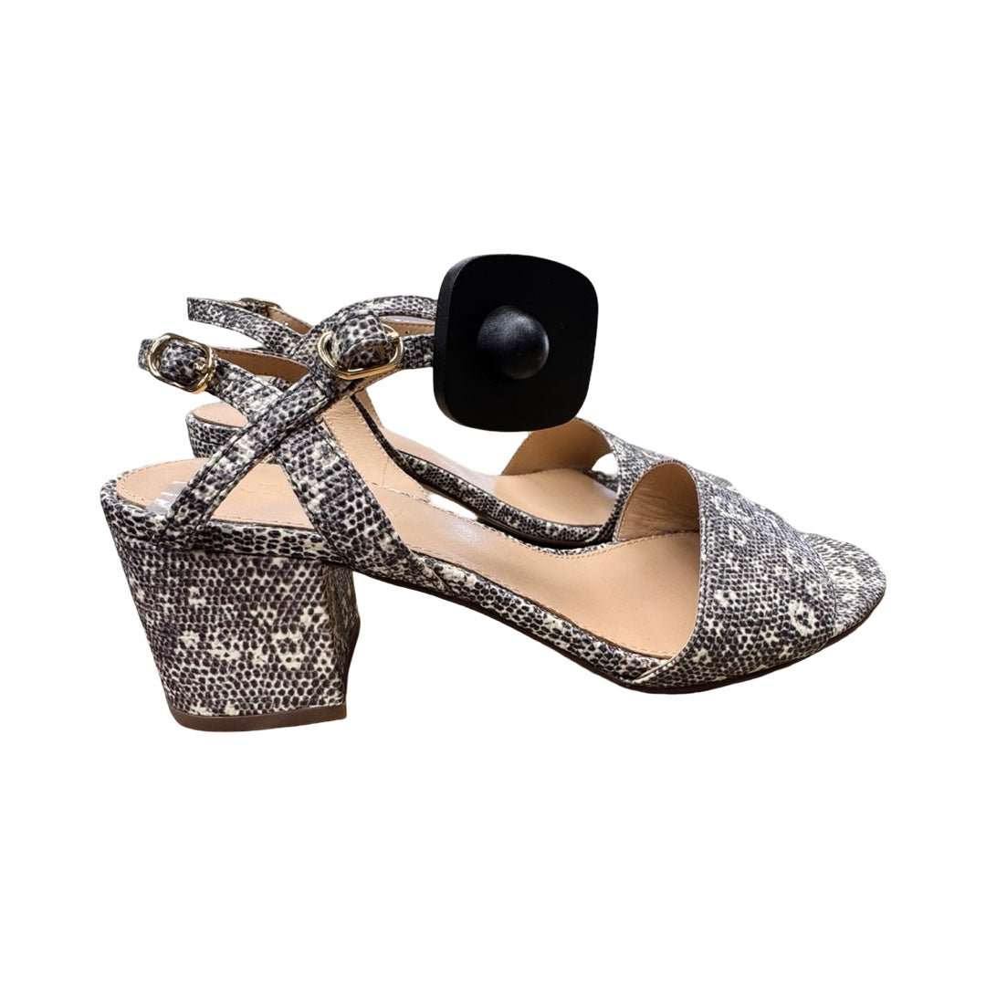 Sandals Heels Block By J. Crew In Multi, Size:6