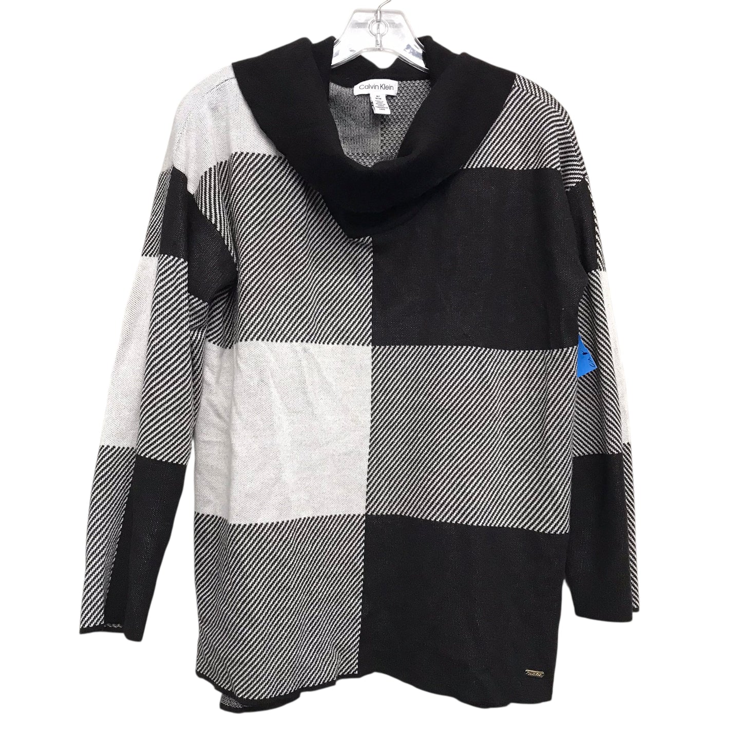 Sweater By Calvin Klein In Black & White, Size:M