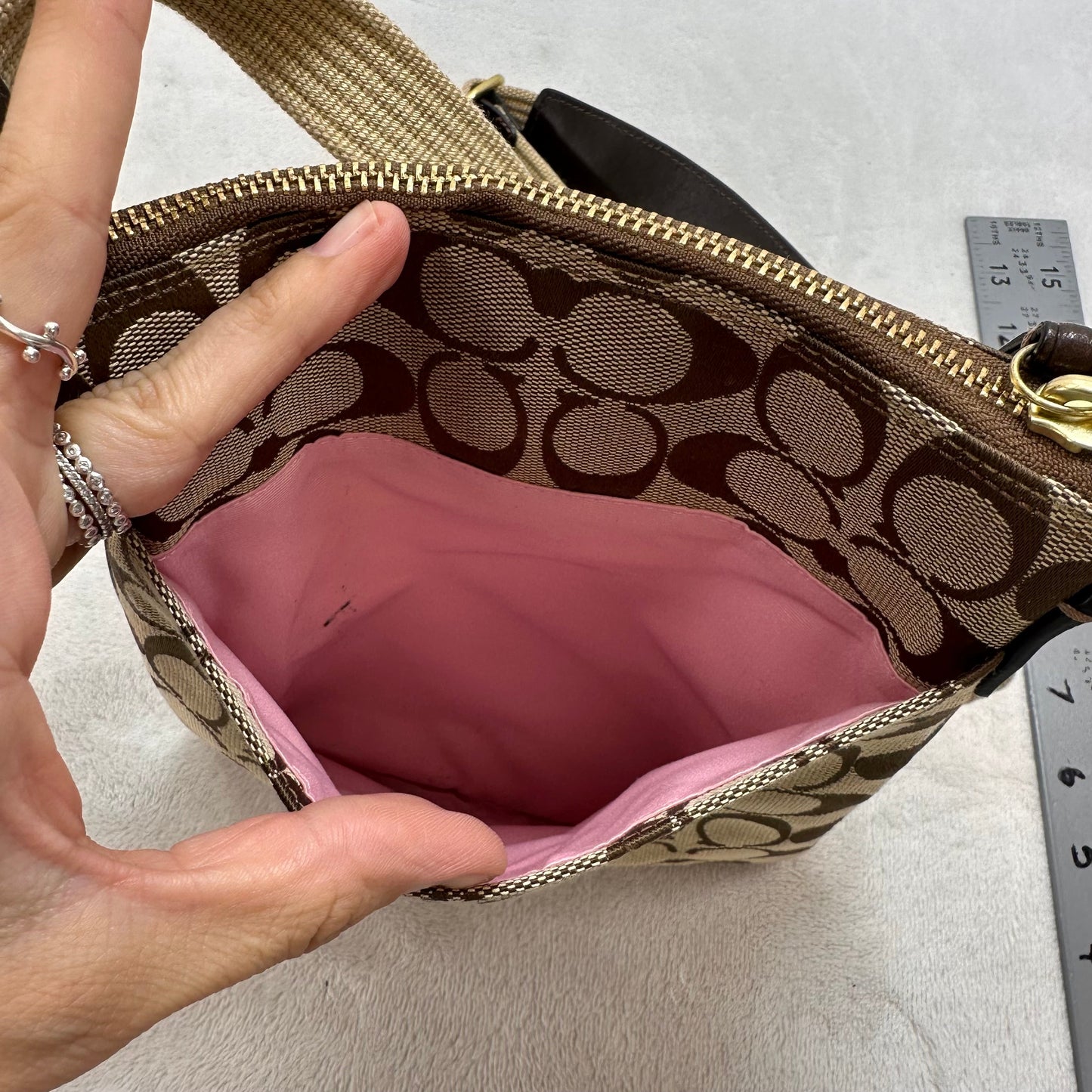 Crossbody Designer By Coach, Size: Small