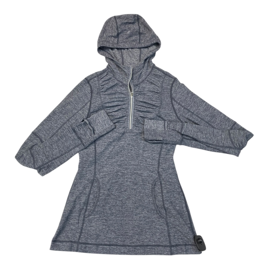 Athletic Top Ls Hoodie By Lululemon In Grey, Size:M