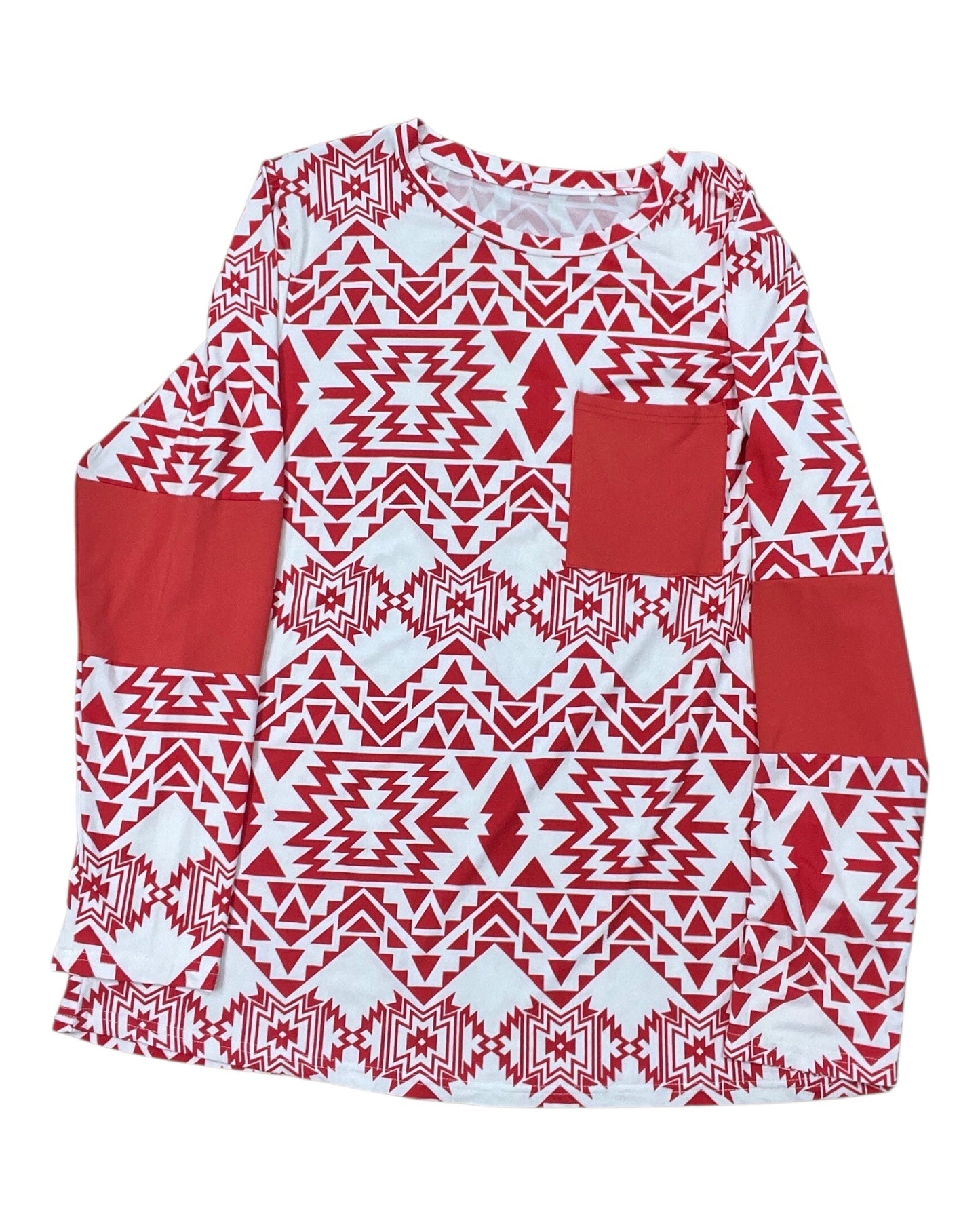 Top Ls By Clothes Mentor In Red & White, Size:2X