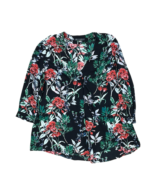Top Ls By Rose And Olive In Black & Green, Size:Xl