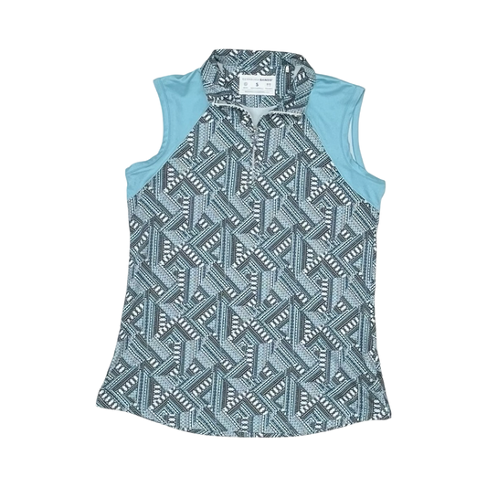 Athletic Tank Top By Clothes Mentor In Black & Blue, Size:S