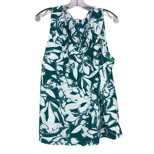 Top Sleeveless By Nine West In Floral Print, Size:1X