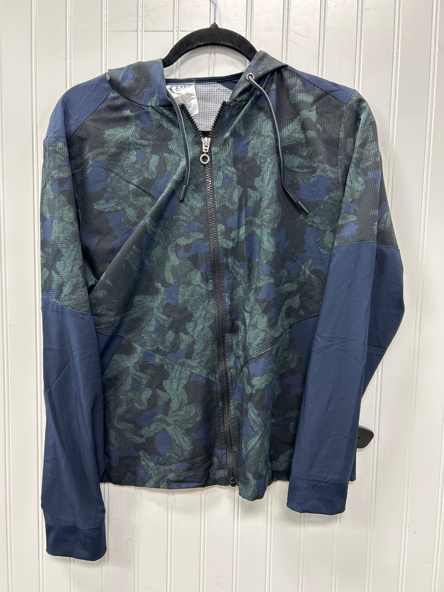 Athletic Jacket By Zyia In Navy, Size:L