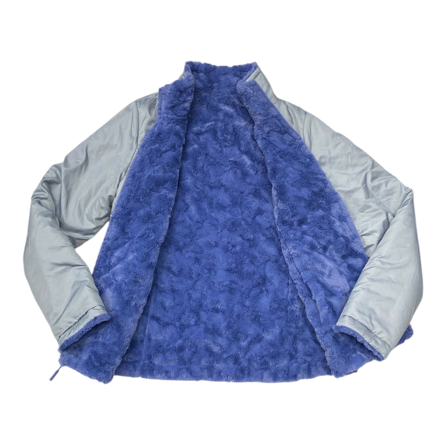 Jacket Faux Fur & Sherpa By The North Face In Grey & Purple, Size:M