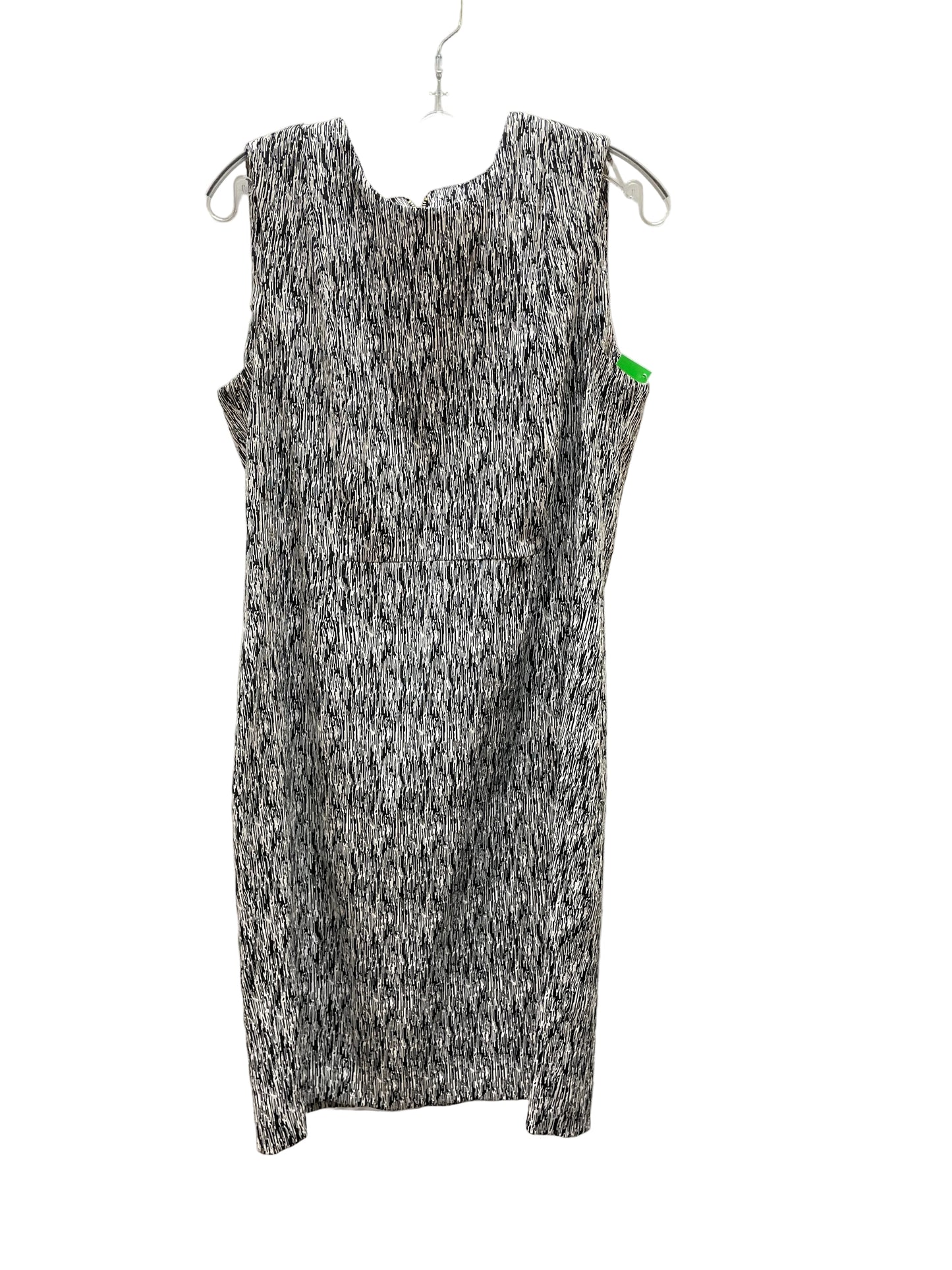 Dress Work By Calvin Klein In Black & White, Size:12