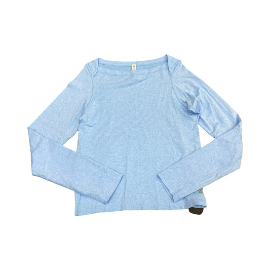 Athletic Top Ls Crewneck By Free People In Blue, Size:M