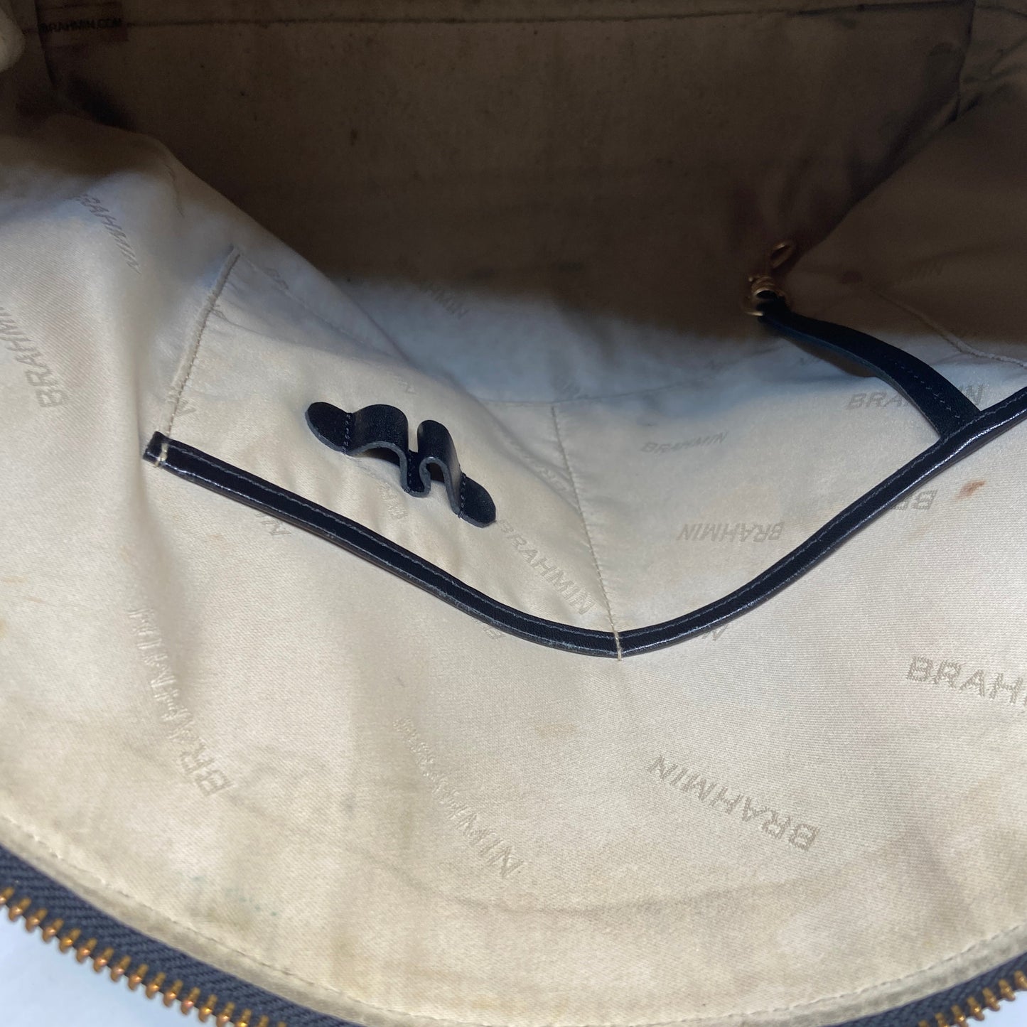 Handbag Designer By Brahmin, Size: Large