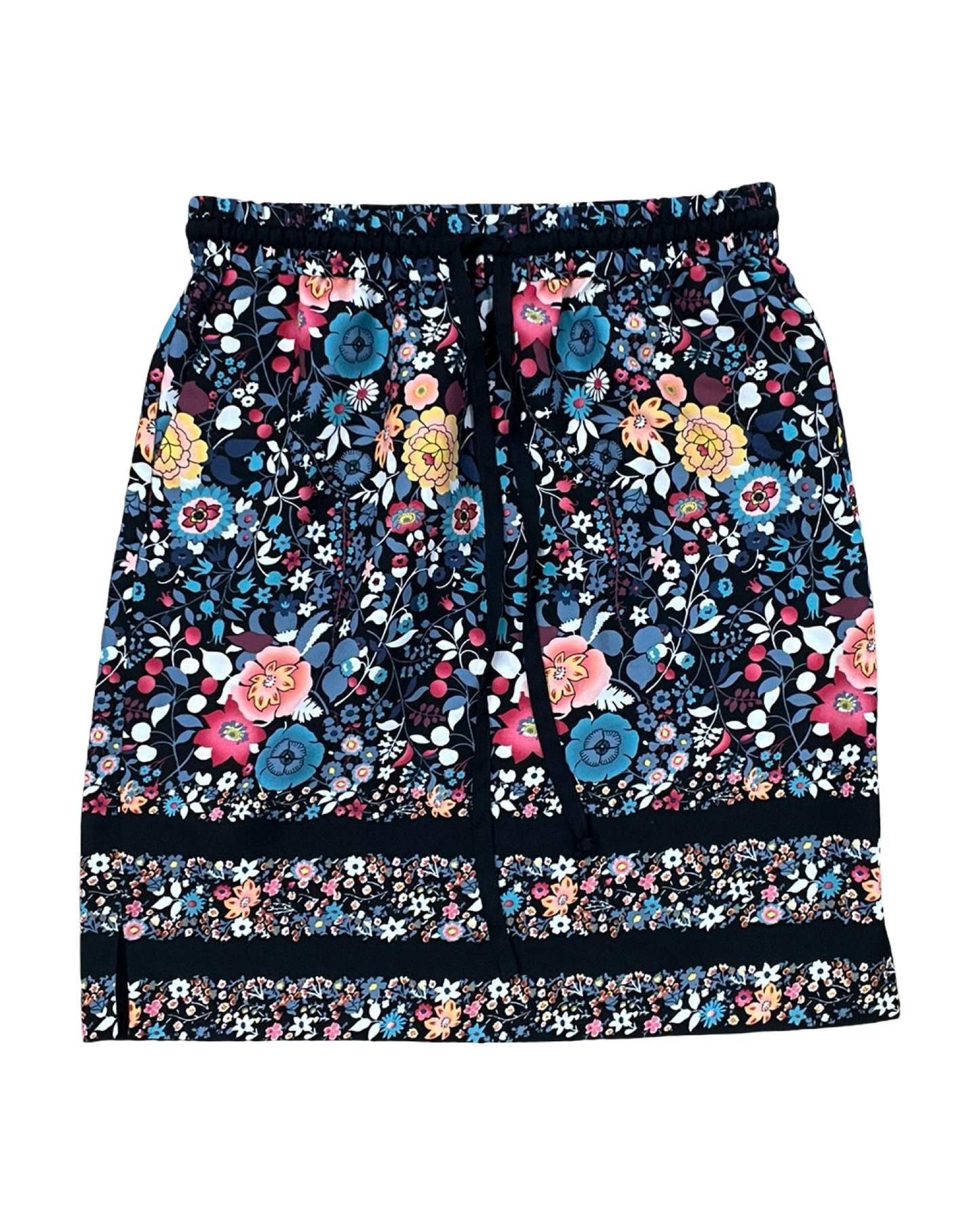 Skirt Midi By Loft In Black & Blue, Size:S