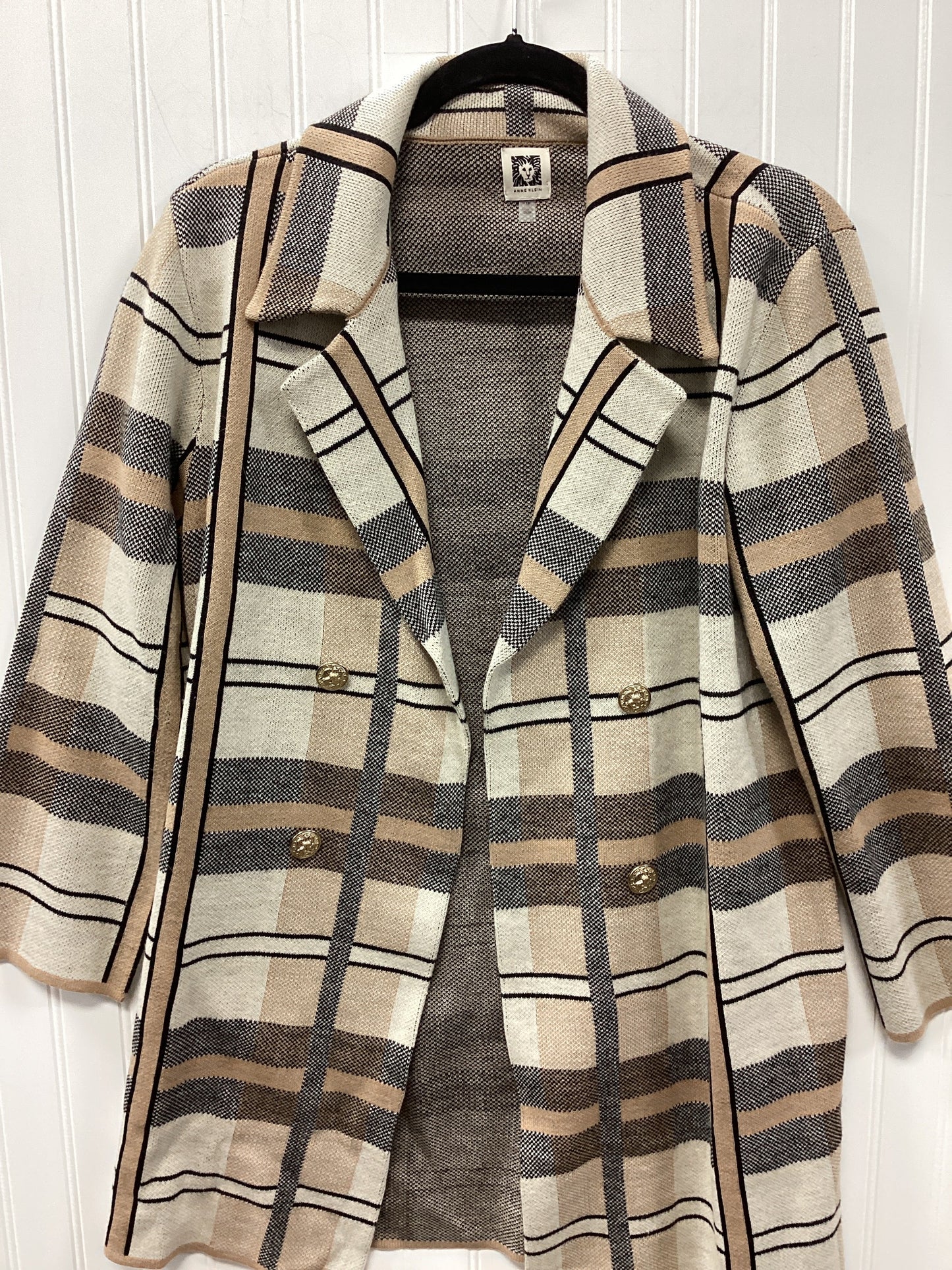 Sweater Cardigan By Anne Klein In Cream, Size:M