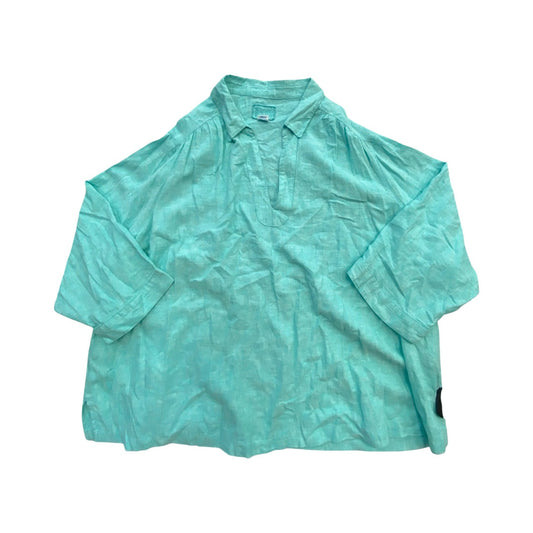 Top Ls By Sigrid Olsen In Teal, Size:3X