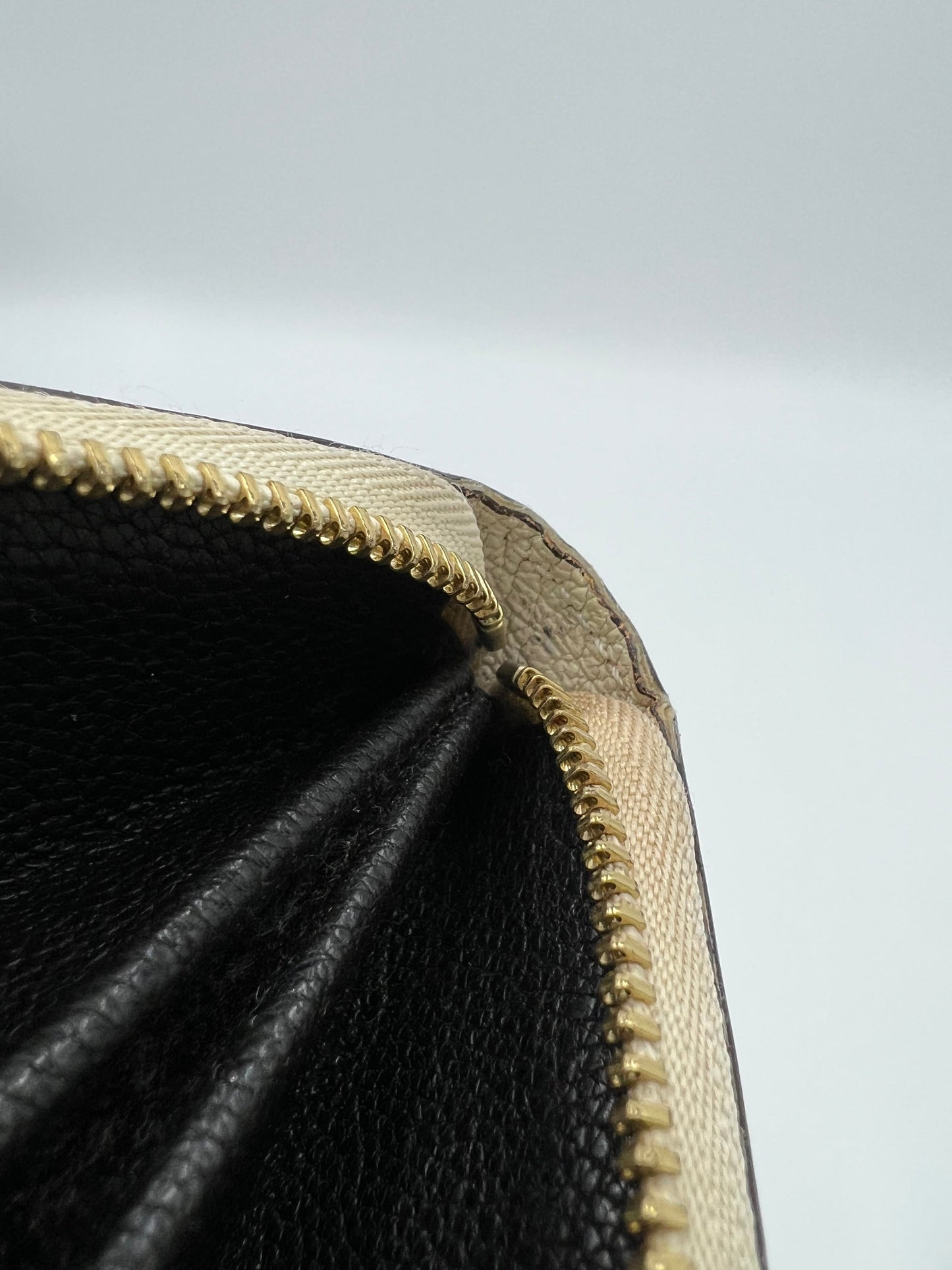 Celine Zip Around Calfskin Leather Wallet