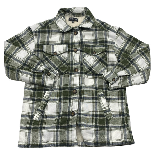 Jacket Fleece By Love Tree In Plaid Pattern, Size:S