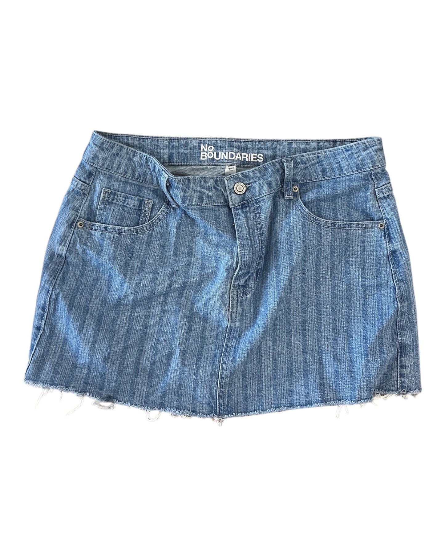 Skirt Mini & Short By No Boundaries In Blue Denim, Size:M