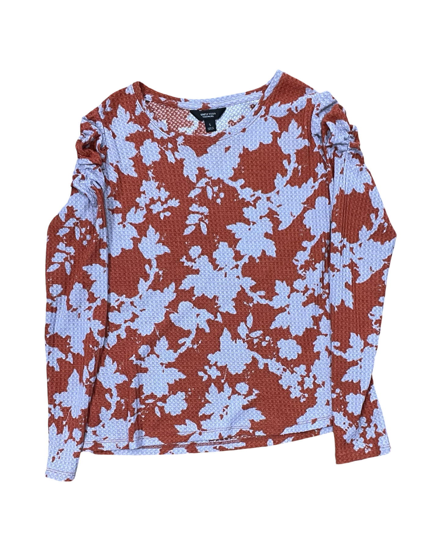 Top Ls By Simply Vera In Orange & White, Size:S