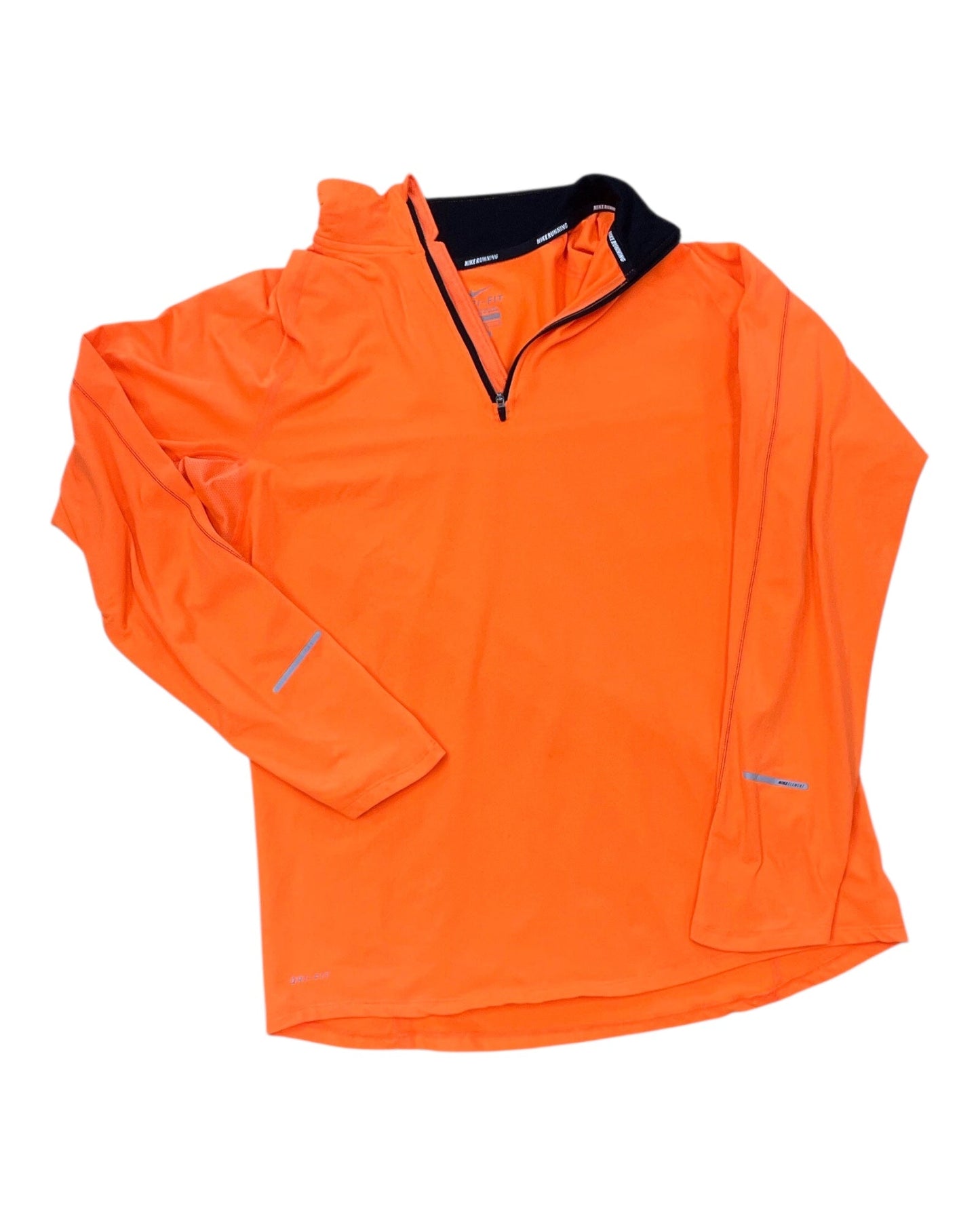 Athletic Top Ls Crewneck By Nike In Orange, Size:M