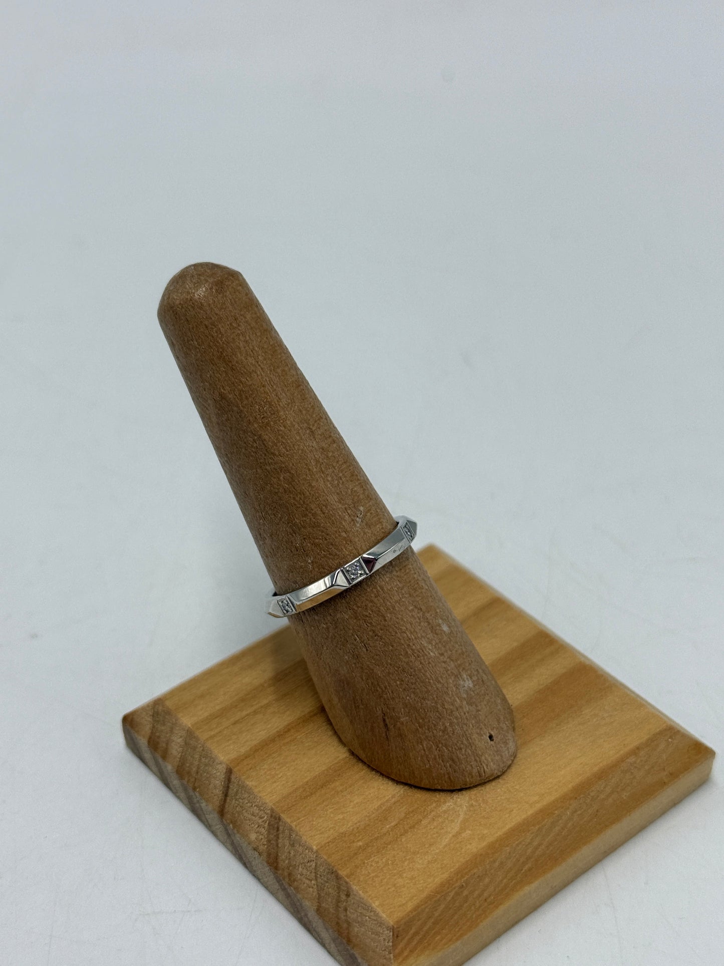 Tiffany And Company Platinum True Band Diamond Luxury Ring, Size: 7