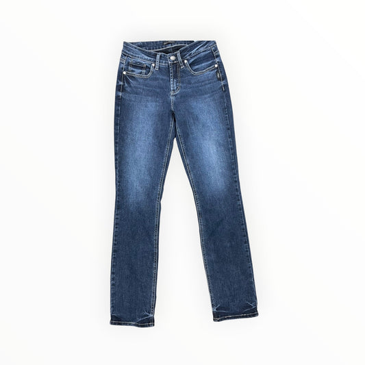 Jeans Boot Cut By Silver In Blue Denim, Size:4