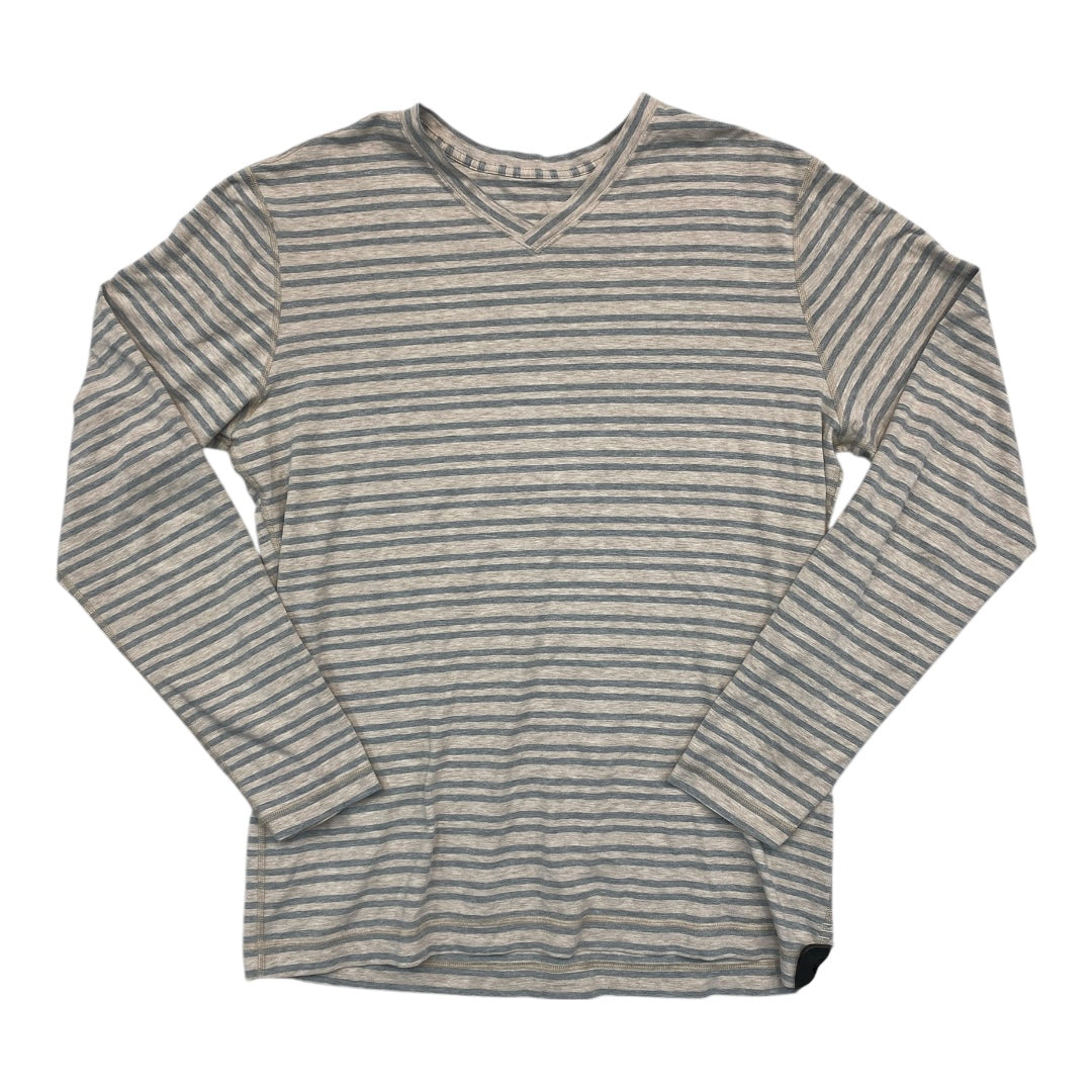 Athletic Top Ls Collar By Lululemon In Striped Pattern, Size:L