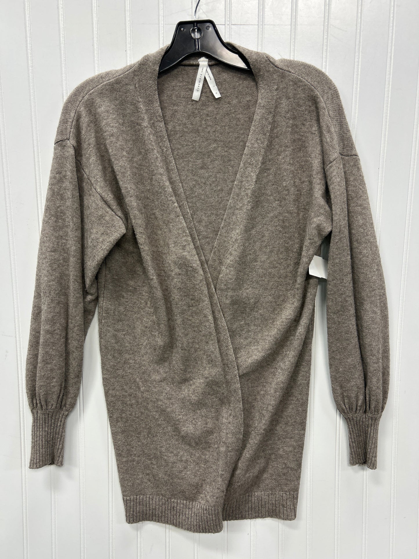 Sweater Cardigan By Dreamers In Tan, Size:S