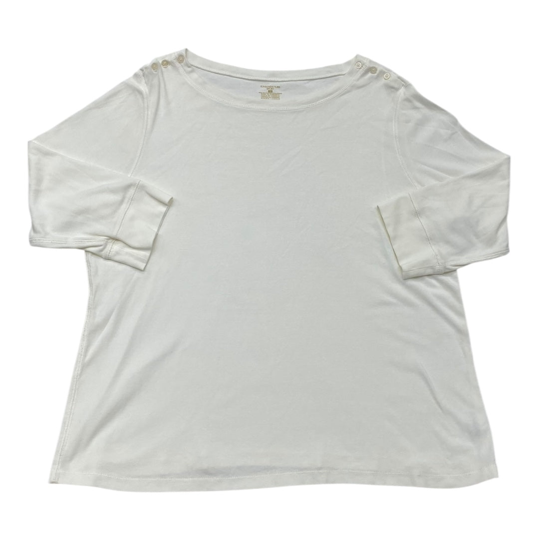 Top Ls By Jones New York In Cream, Size:3X