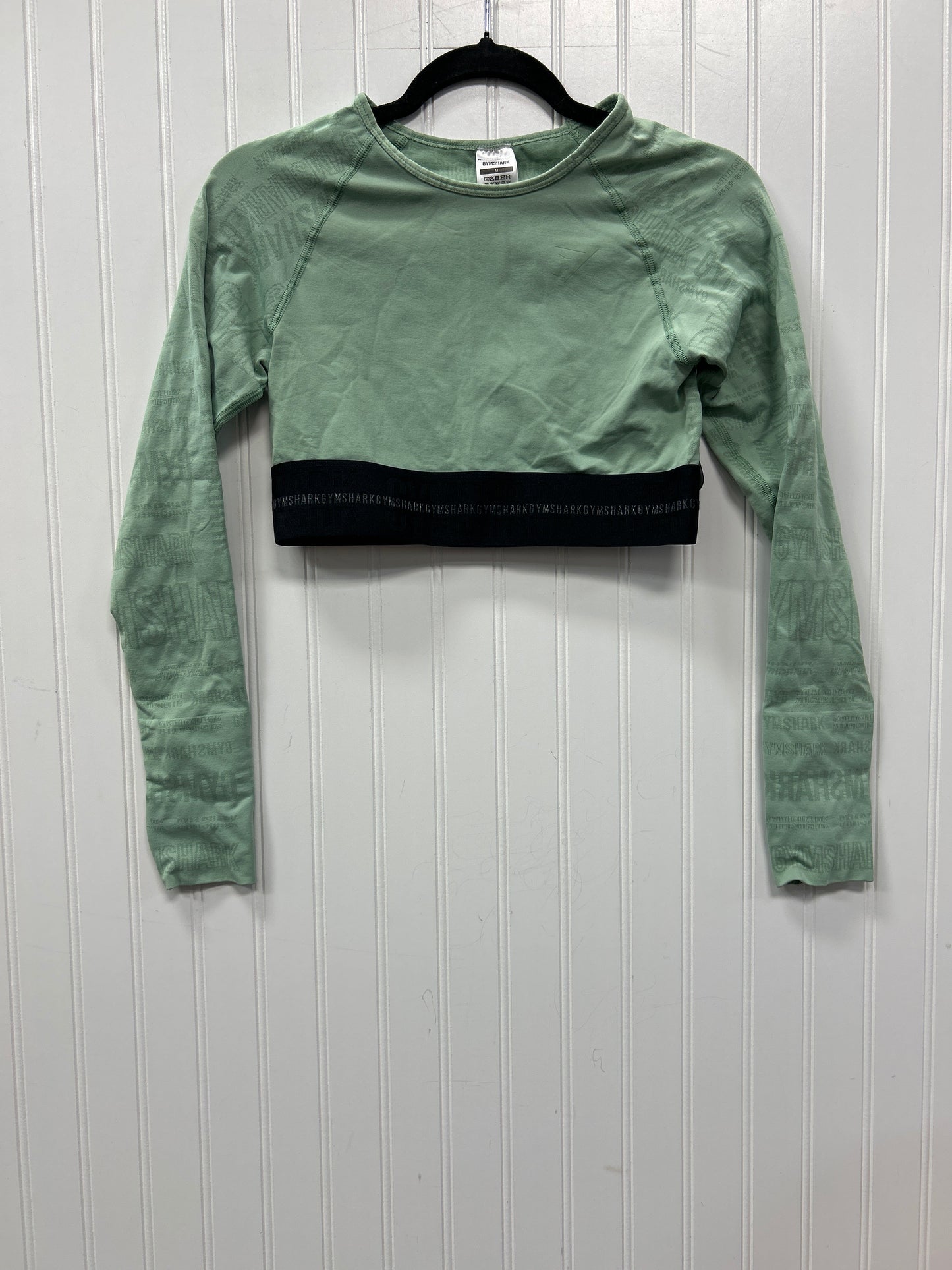 Athletic Top Ls Crewneck By Gym Shark In Green, Size:M