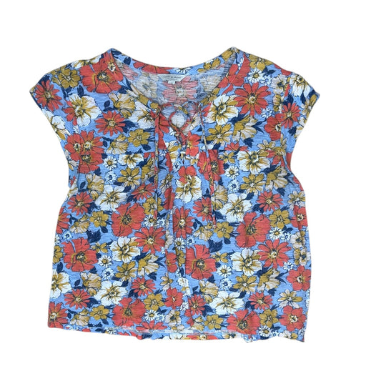 Top Sleeveless By Lucky Brand In Orange & Yellow, Size:L