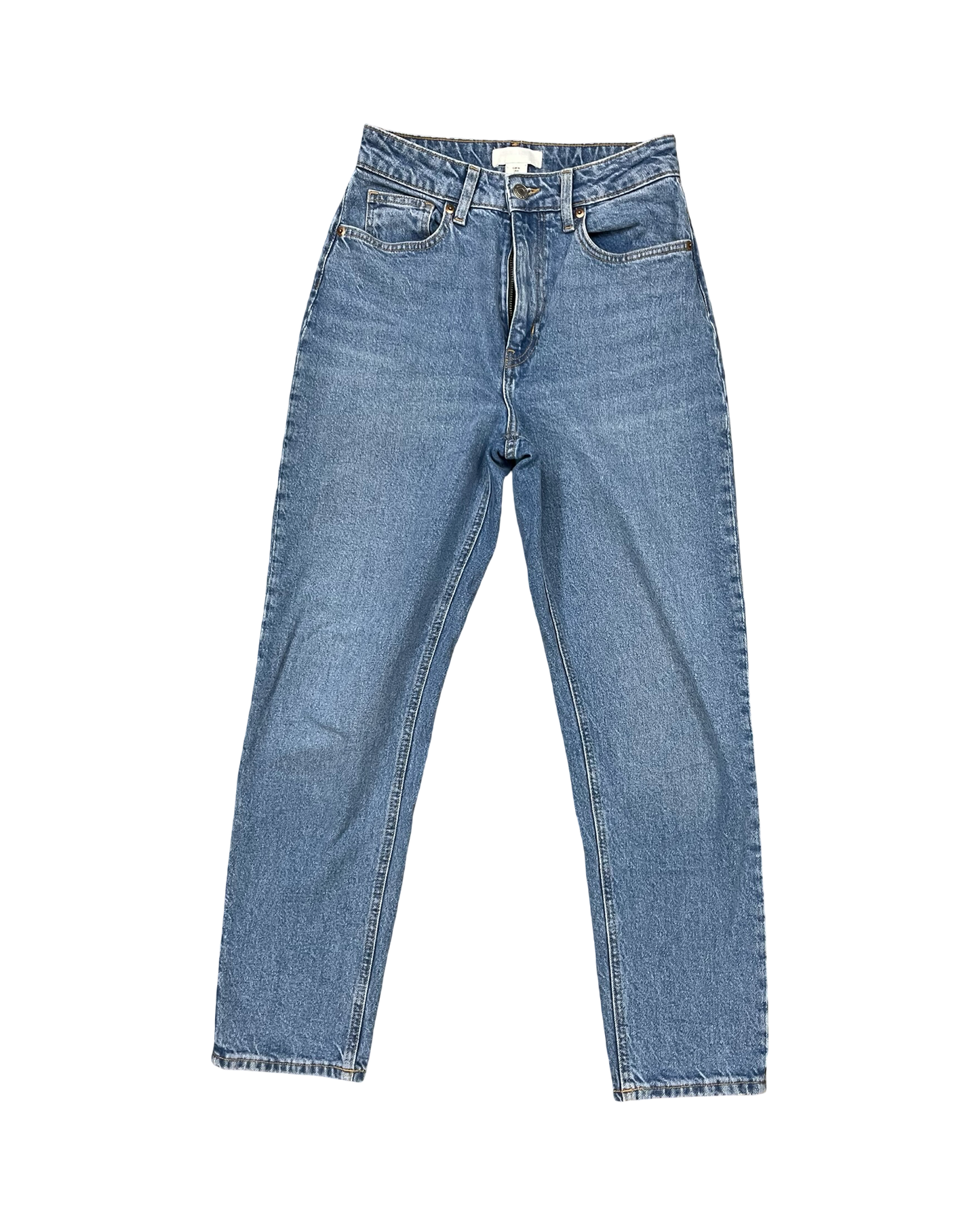Jeans Straight By H&M In Blue Denim, Size:4