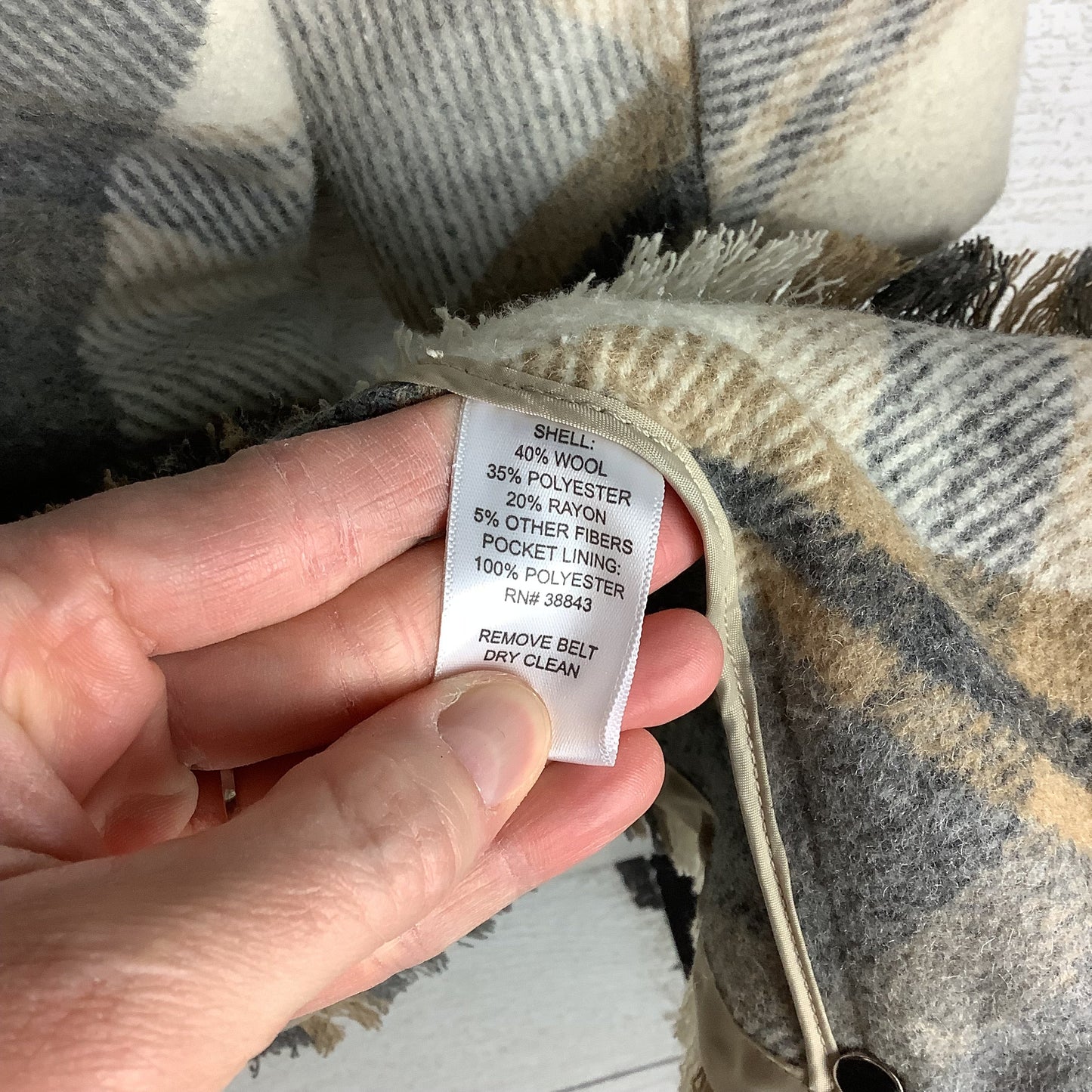 Coat Other By Bar Iii In Plaid Pattern, Size: S