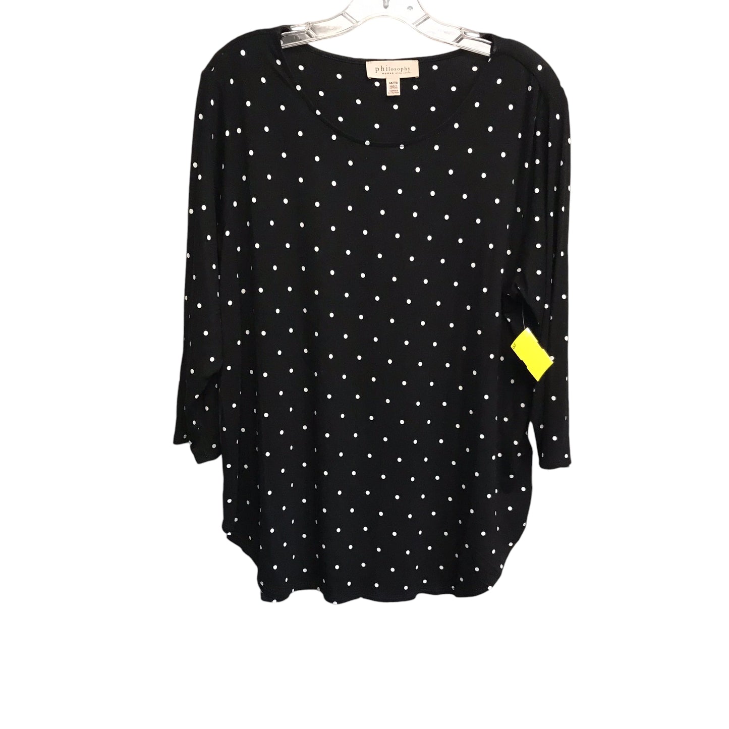 Top Ls By Philosophy In Polkadot Pattern, Size:1X