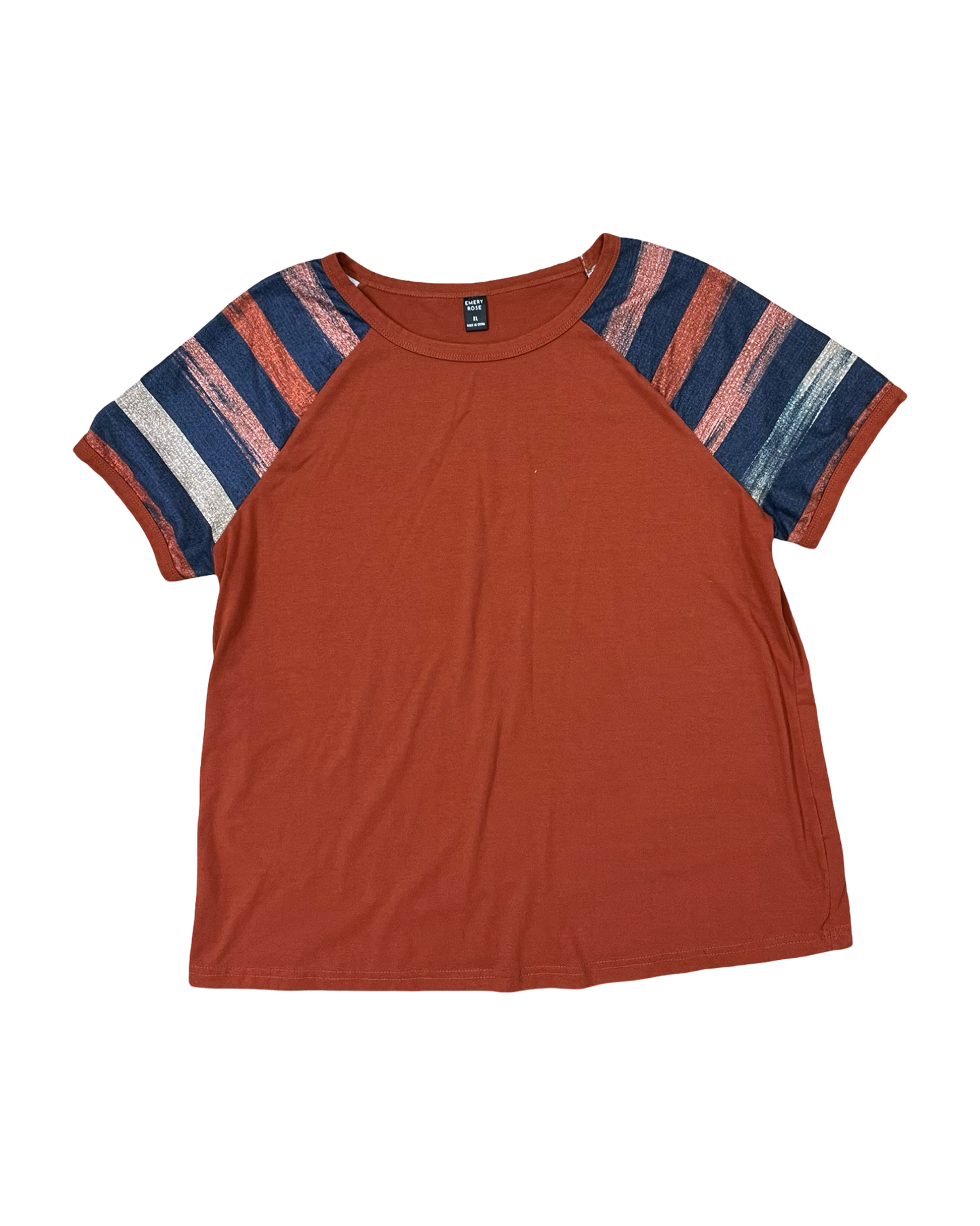 Top Ss By Emery Rose In Orange, Size:Xl