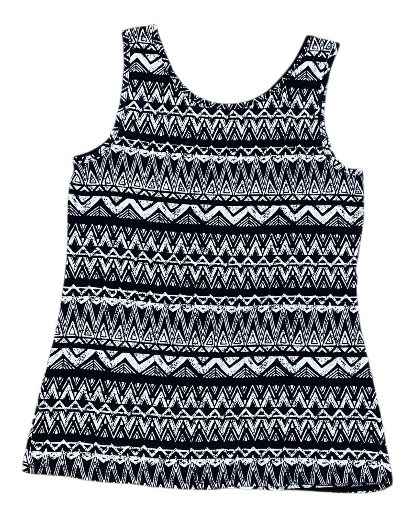 Top Sleeveless By Cato In Black & Tan, Size:S