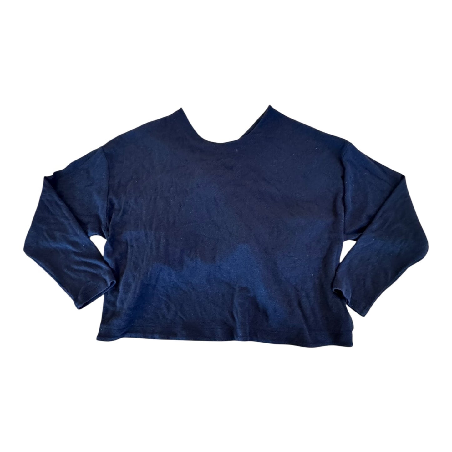 Athletic Top Ls Crewneck By Athleta In Black, Size:Xl