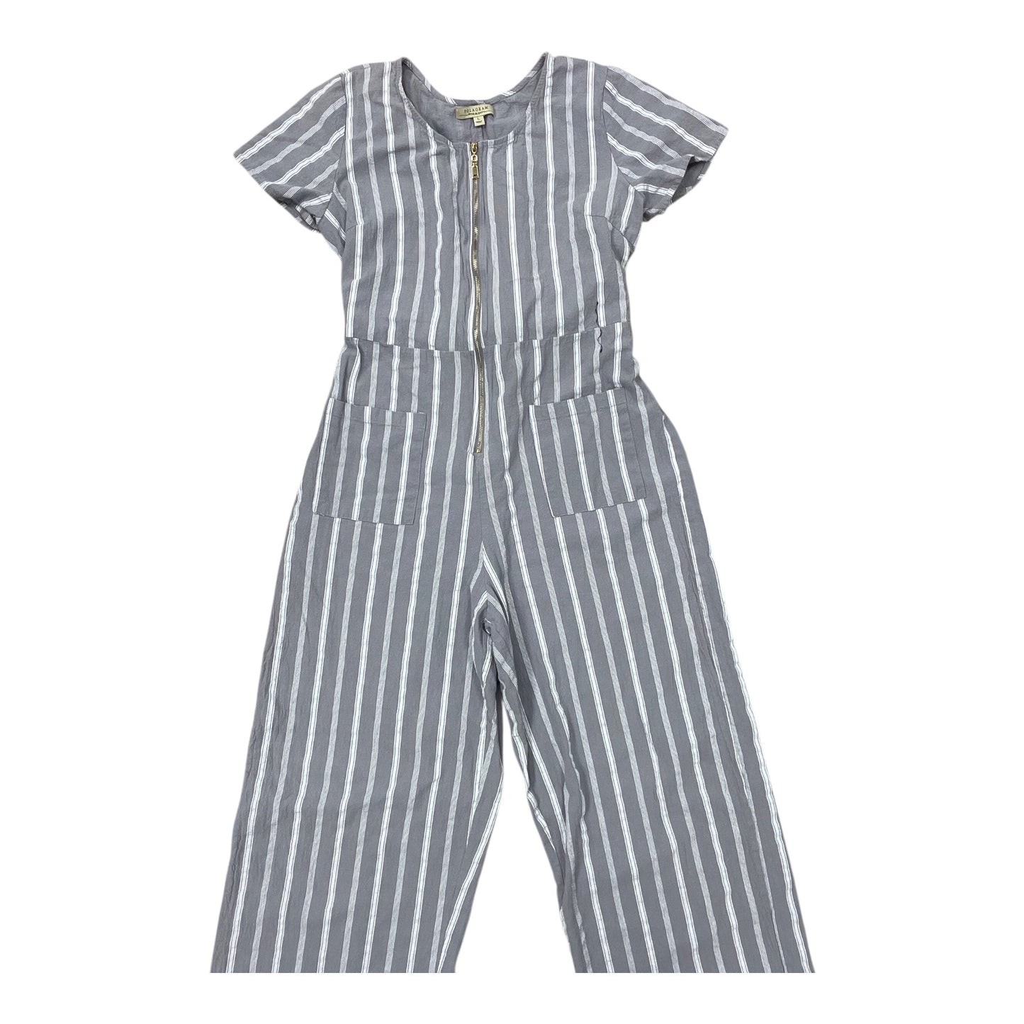 Jumpsuit By Polagram In Grey & White, Size:L
