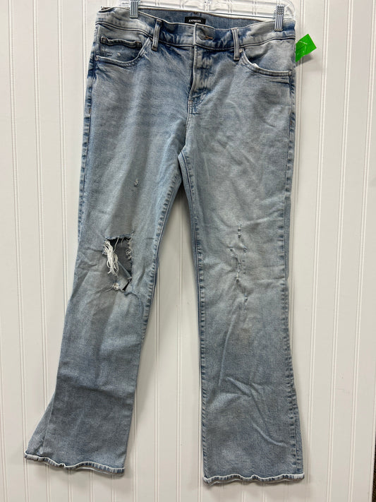 Jeans Flared By Express In Blue Denim, Size:10
