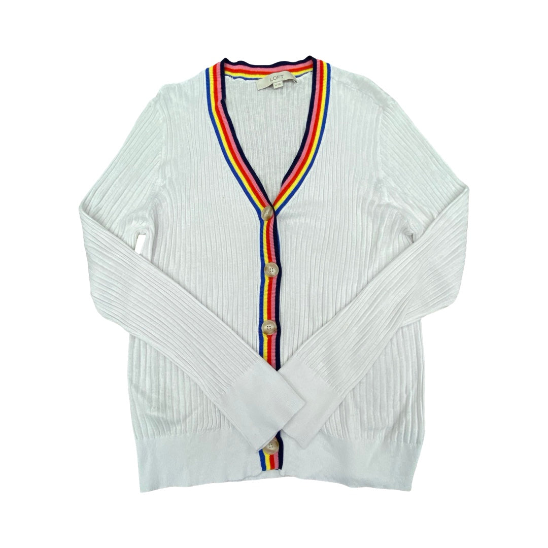Sweater Cardigan By Loft In Multi, Size:Xl