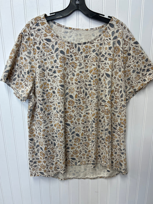 Top Ss By J. Jill In Cream, Size:2X