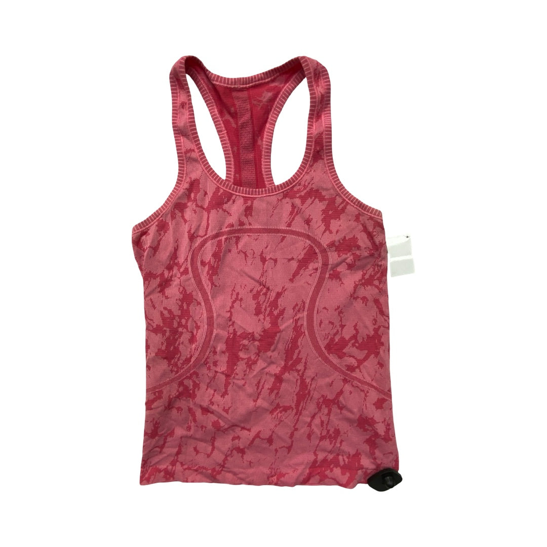 Athletic Tank Top By Lululemon In Pink, Size:6