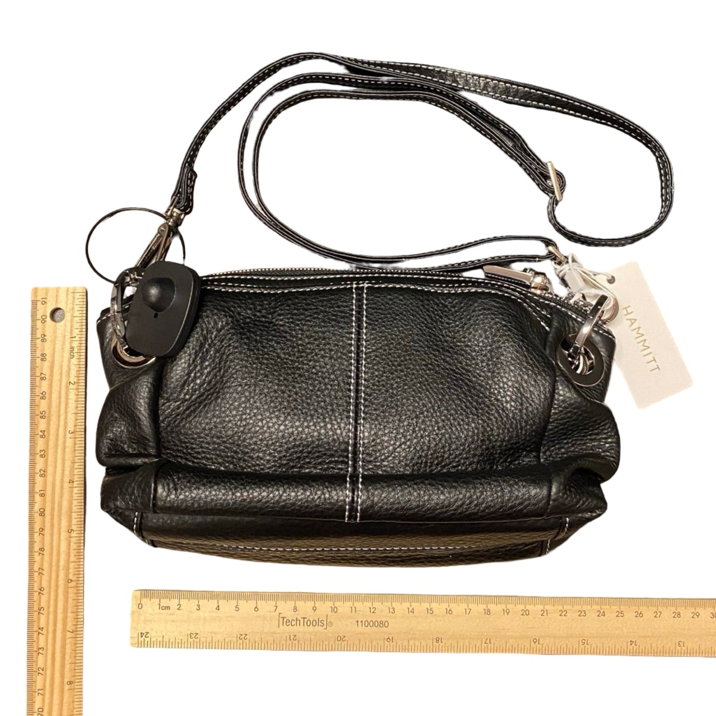 Handbag Designer By Hammitt In Black & Silver, Size:Small