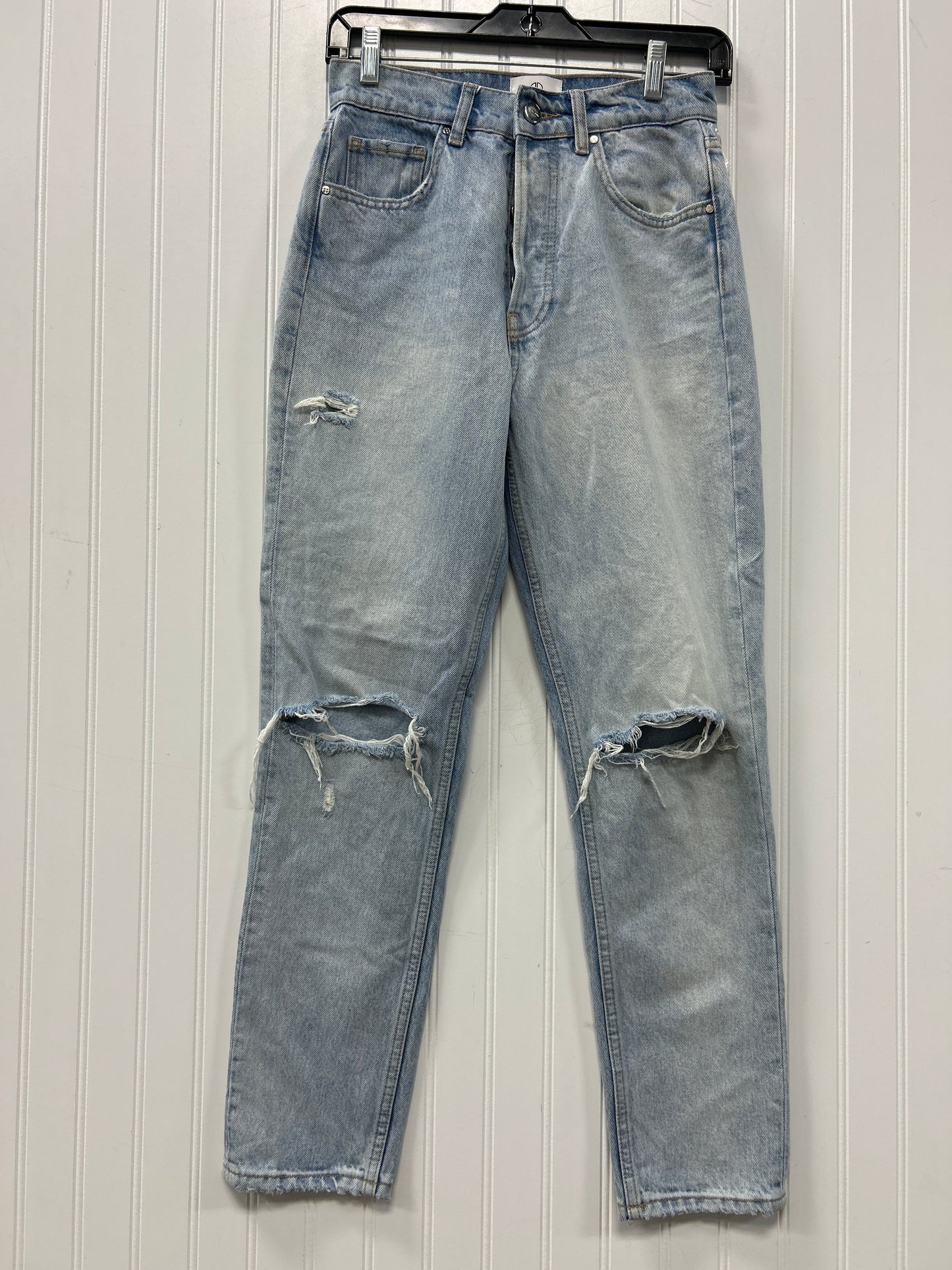 Jeans Straight By Ab Studio In Blue Denim, Size:4