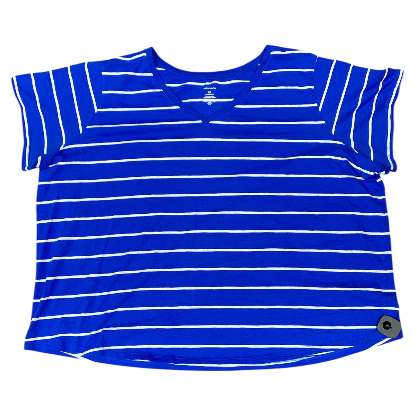 Top Ss Basic By Sonoma In Blue & White, Size:4X