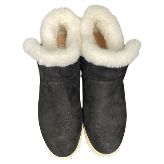 Boots Ankle Flats By J Slides In Black, Size:9