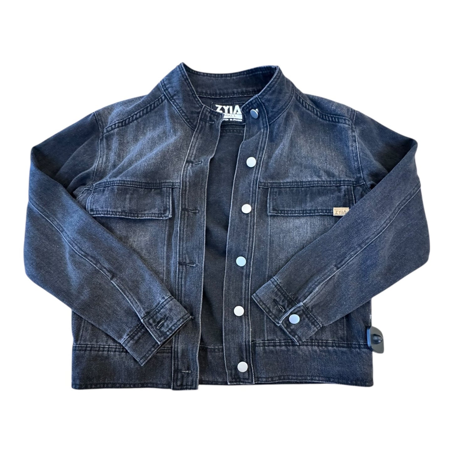 Jacket Denim By Zyia In Black Denim, Size:S