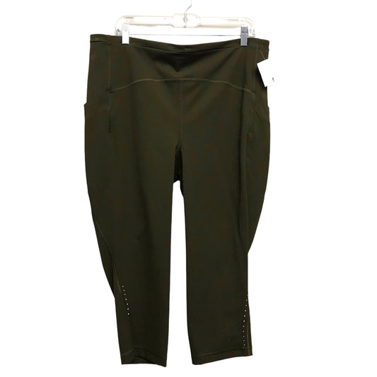 Athletic Capris By Lululemon In Green, Size:1X