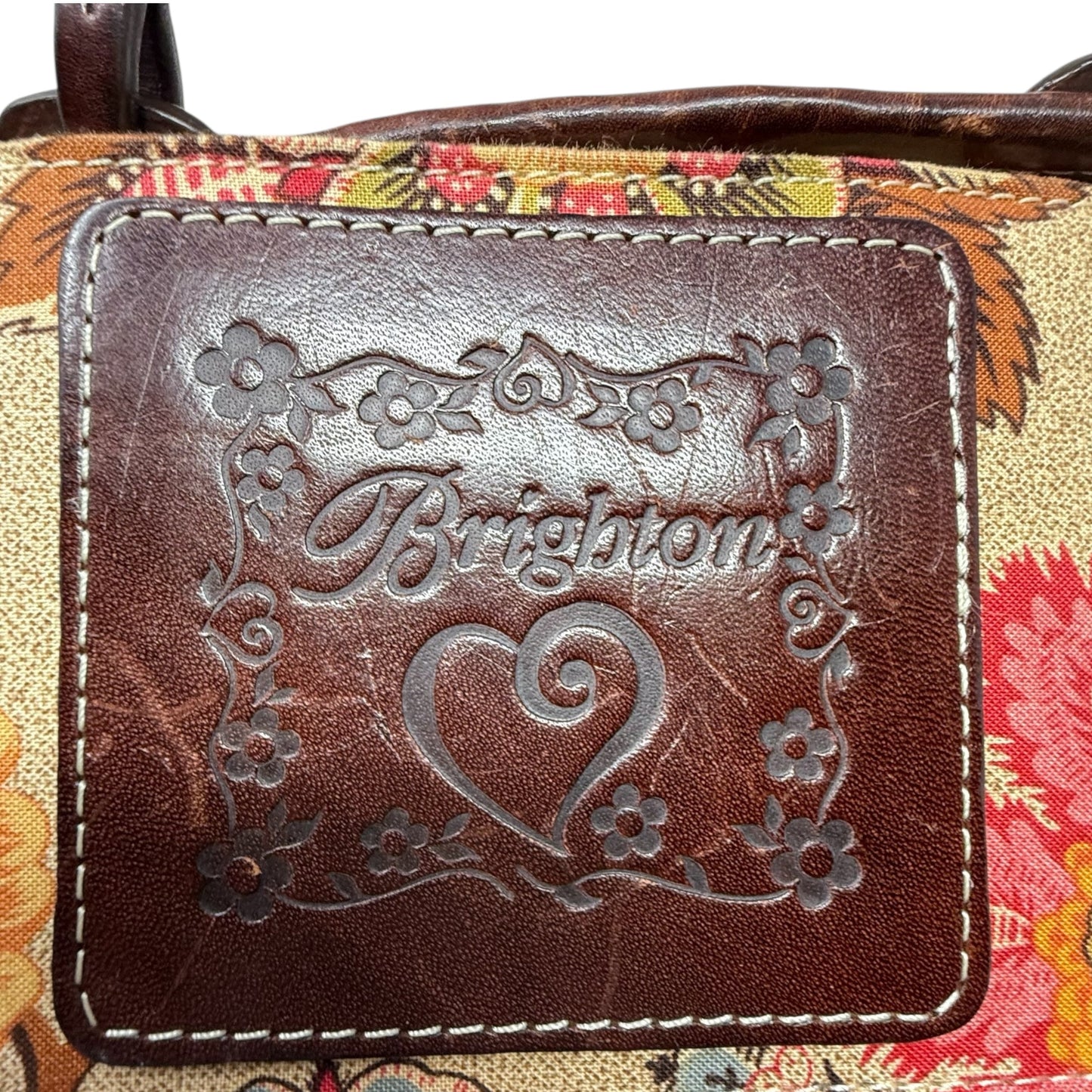 Shelie Woven Straw Bag With Heart Charm By Brighton, Size: Small