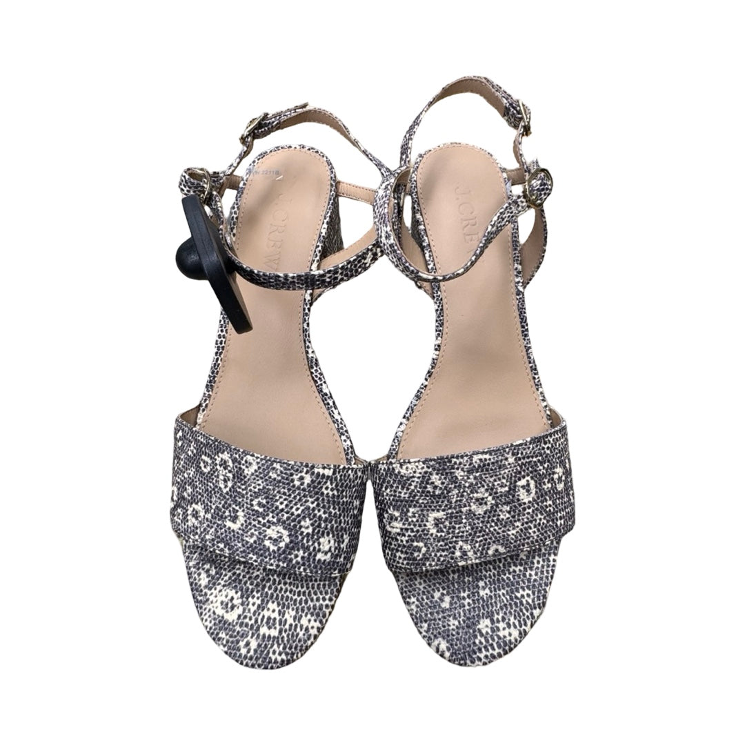 Sandals Heels Block By J. Crew In Multi, Size:6